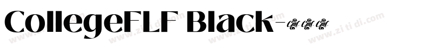 CollegeFLF Black字体转换